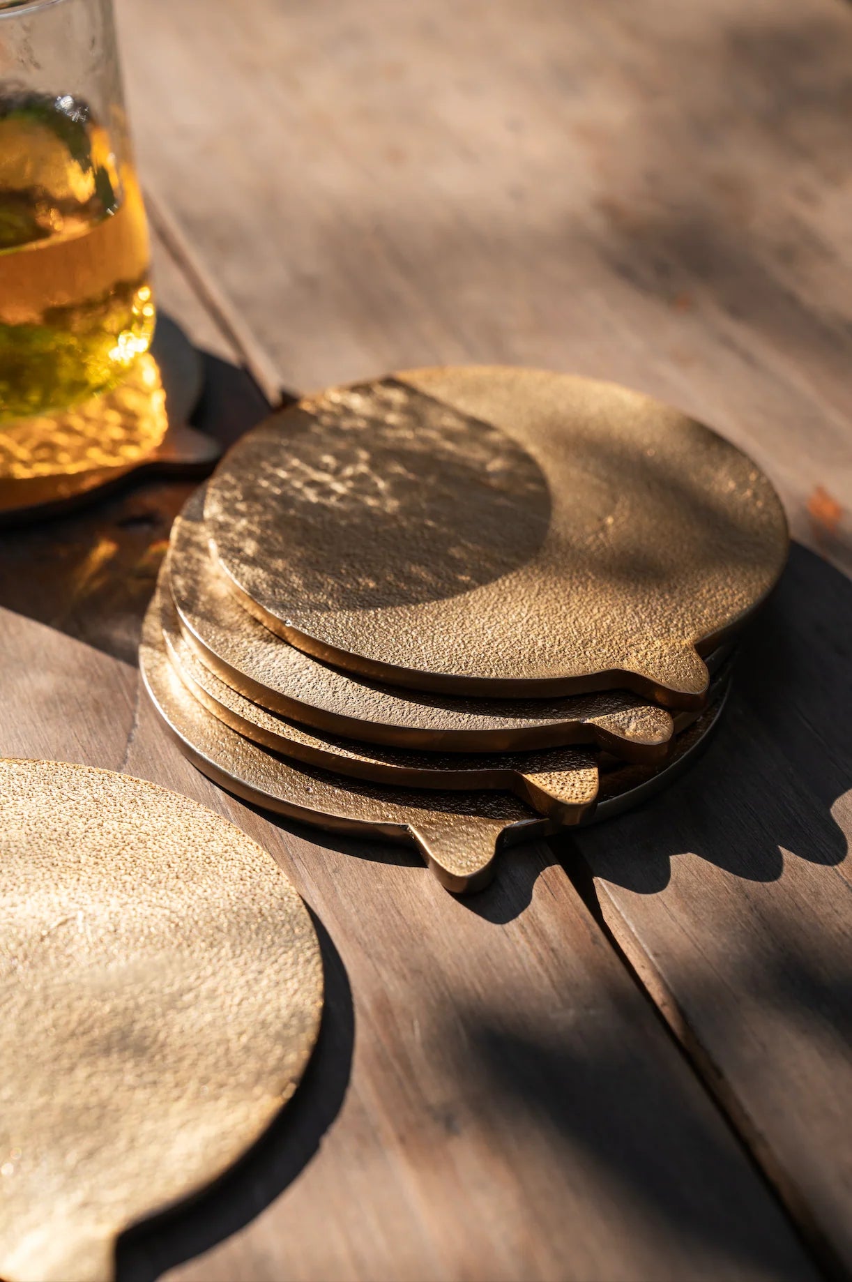 Stinson Antique Brass Coasters – Frenchie's Floral Studio