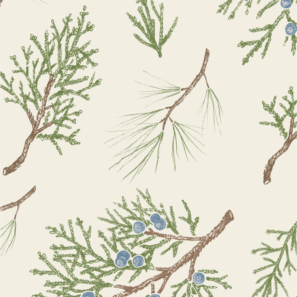 Hester & Cook Juniper Sprigs Cocktail Napkin - Thumbnail 2