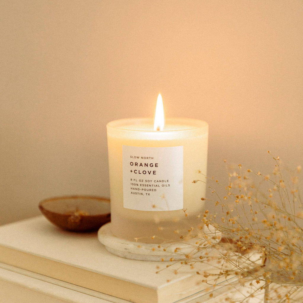 Soy Candle - Orange + Clove – Frenchie's Floral Studio